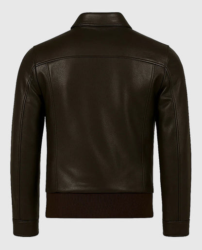 David Beckham Brown Leather Jacket