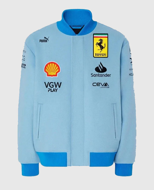 Ferrari Blue Miami Grand Prix Jacket