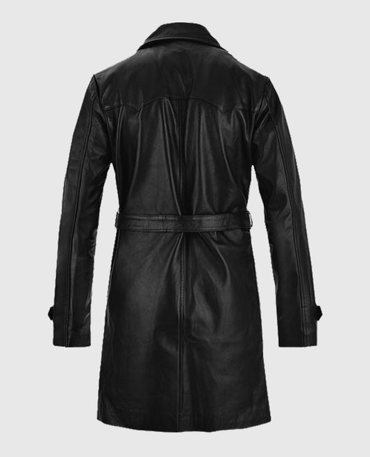 Men's 1970’s Leather Vintage Trench Coat