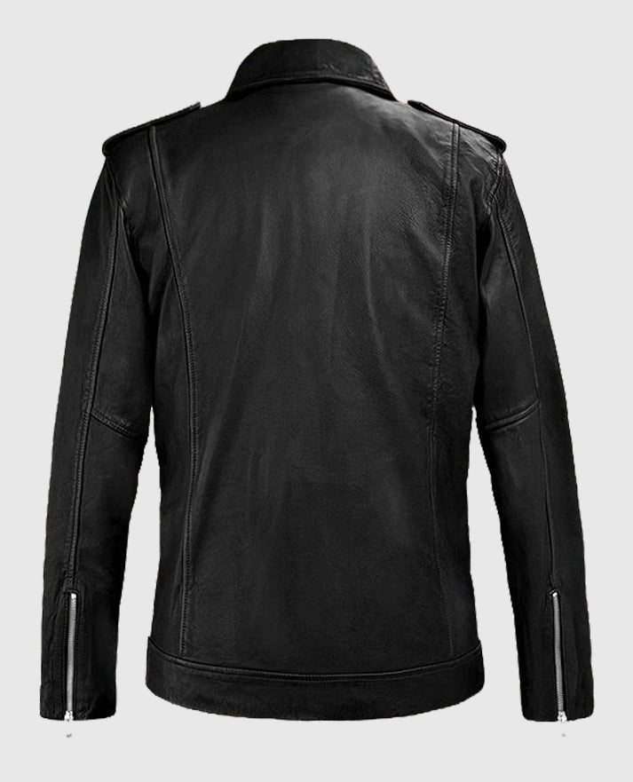 Men's Black Biker Beast Leather Jacket