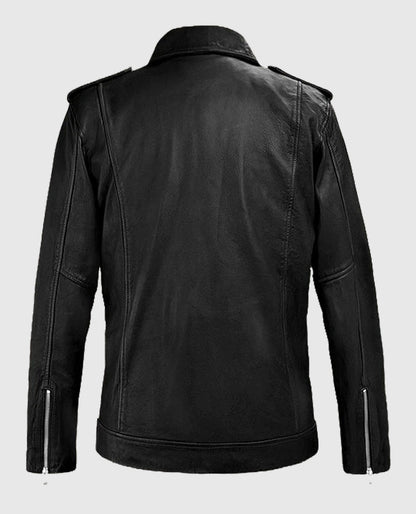Men's Black Biker Beast Leather Jacket