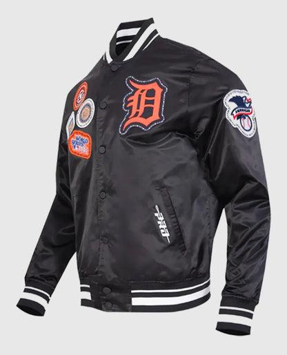 Detroit Tigers Diy Pick Stitch Classic Rib Satin Jacket