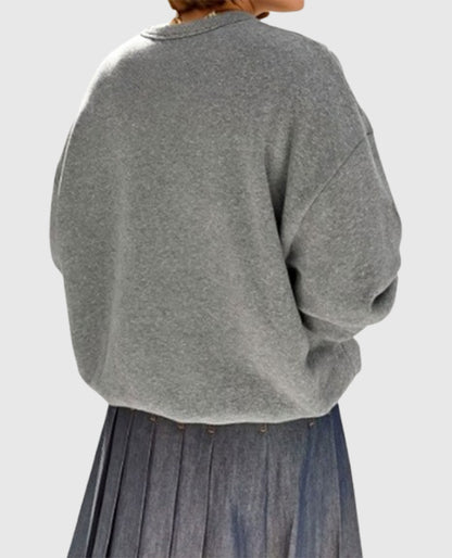 Shrinking S02 Christa Miller Grey Oversized Sweatshirt