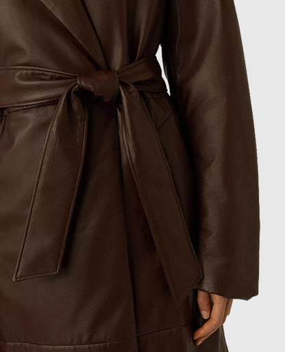 Women's Leather Vintage 90's Long Coat