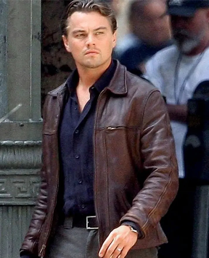 Leonardo DiCaprio Inception Brown Leather Jacket