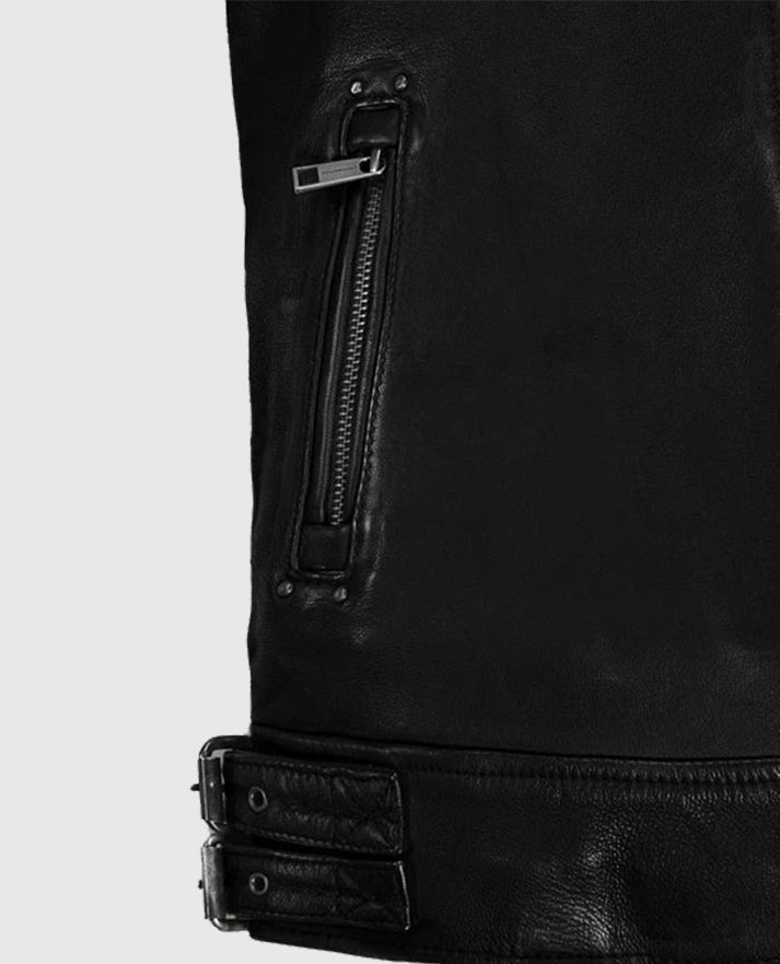 Men's Black Rider Falcon Leather Jacket