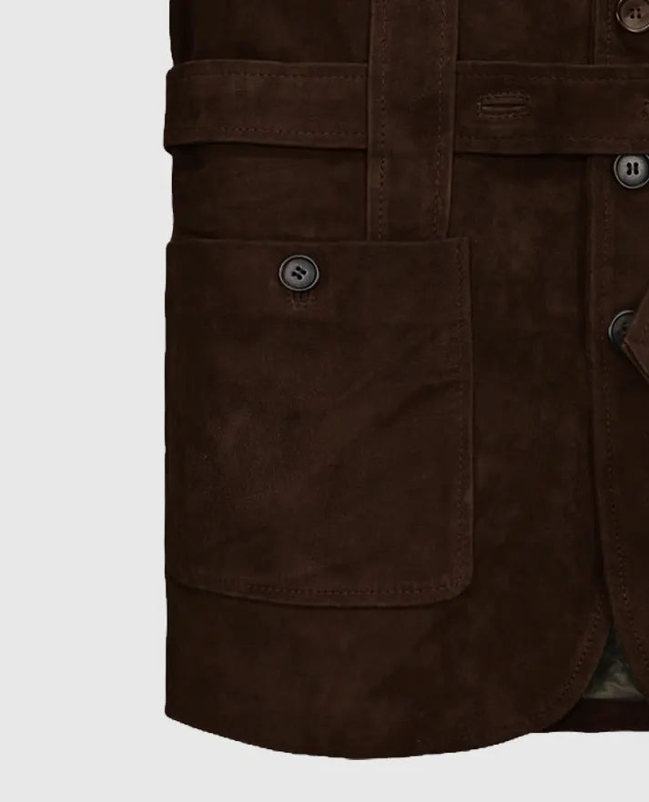 Men's Suede Leather Safari Dune Blazer
