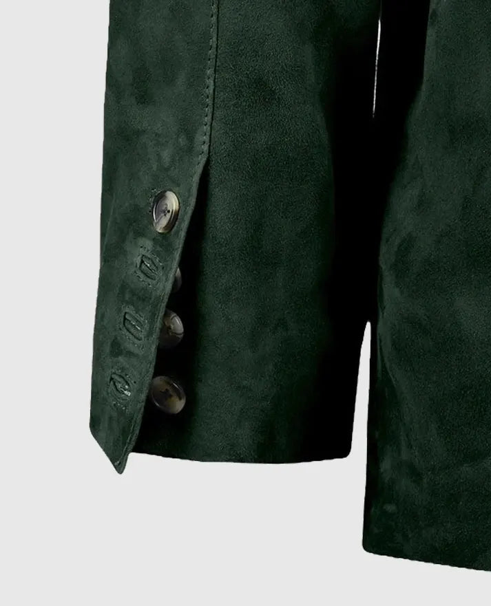 Men's Suede Safari Forest Leather Blazer