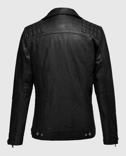 Men's Black Biker Ironwood Leather Jacket