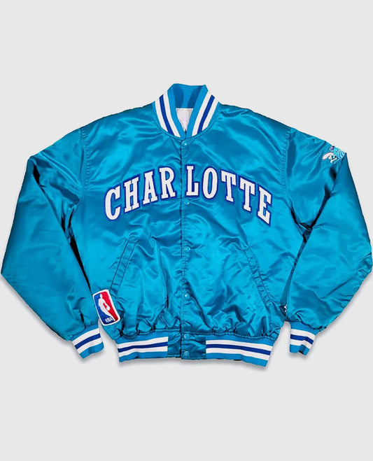 90’s Charlotte Hornets Bomber Jacket