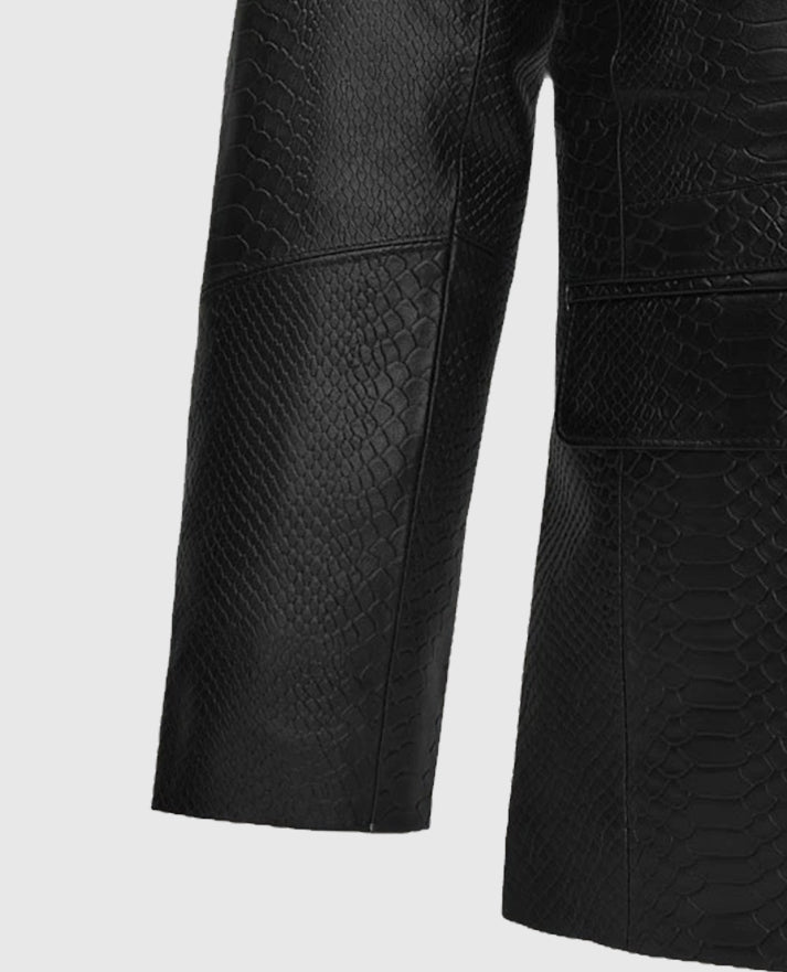 Men's Python Catwalk Black Leather Blazer