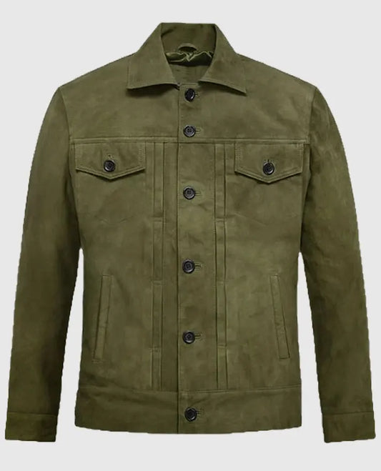 Ryan Reynolds Green Leather Jacket