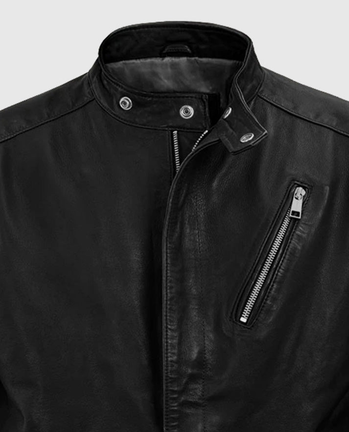 Men's Biker Black Motorad Leather Jacket