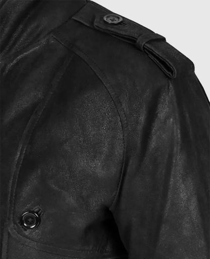 Men's Black Motorcycle leather Jacket