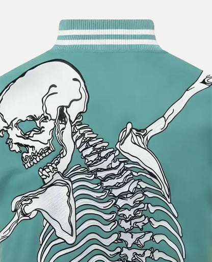 Men's Rod Godspeed Skull Mint Varsity Jacket