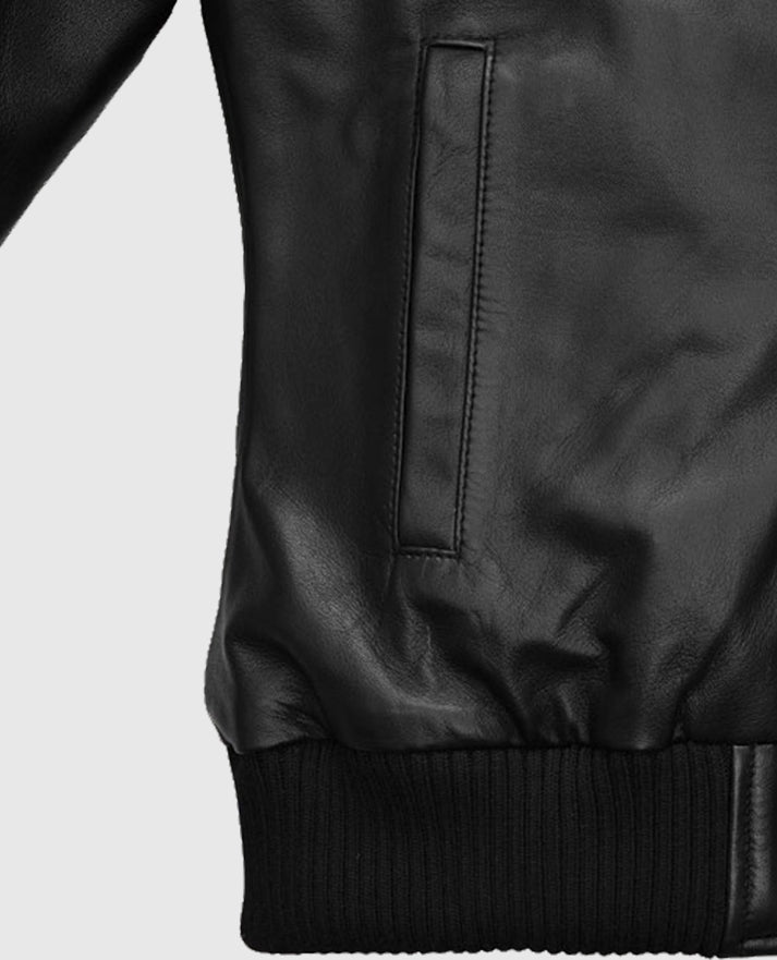 Women's Detachable Hood Symphony Leather Jacket
