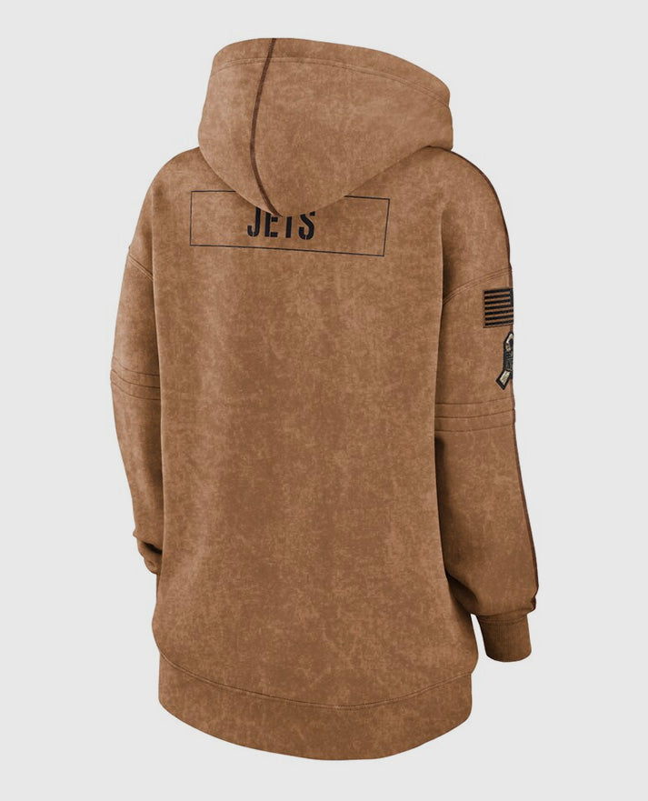 Aaron Rodgers Jets Salute To Service Brown Hoodie