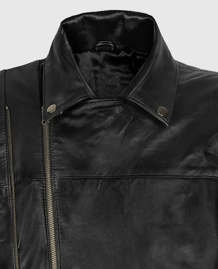 Men's Black Biker Leather Jacket
