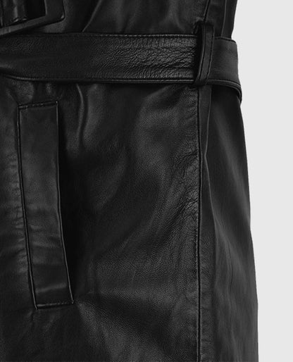 Men's 1970’s Leather Vintage Trench Coat