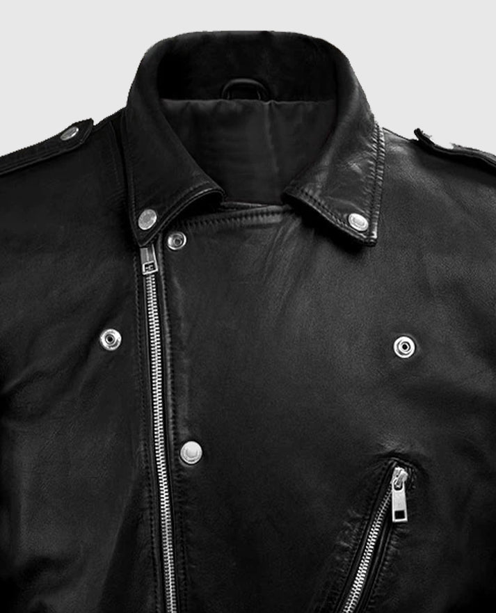 Men's Black Biker Beast Leather Jacket