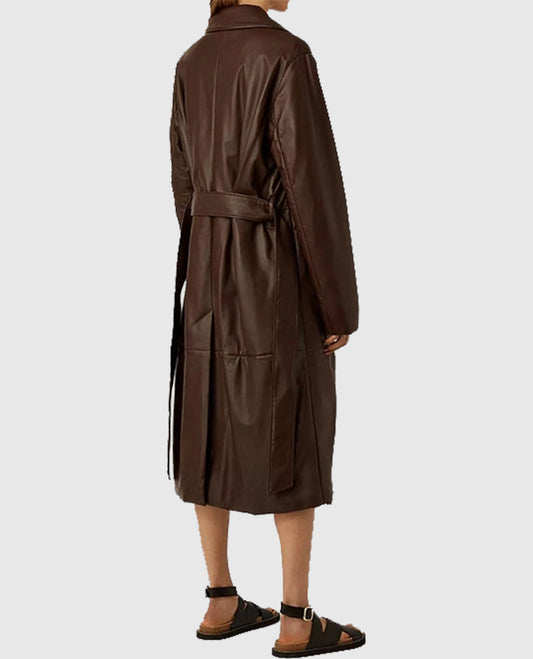 Women's Leather Vintage 90's Long Coat