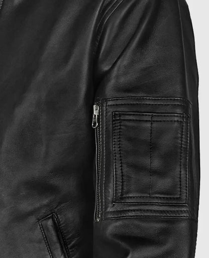 Men's Bomber MA-1 Leather Jacket