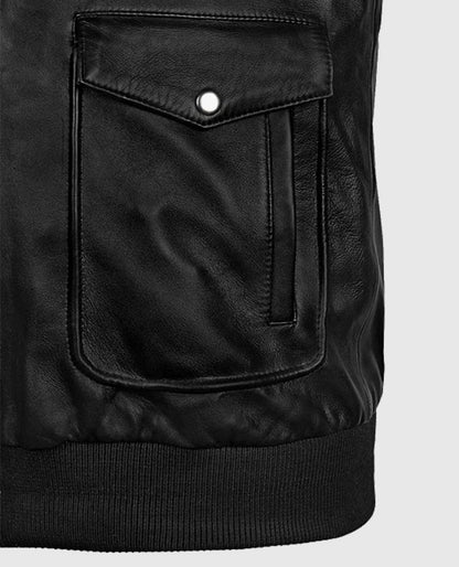 Men's Leather A2 Flight Bomber Jacket