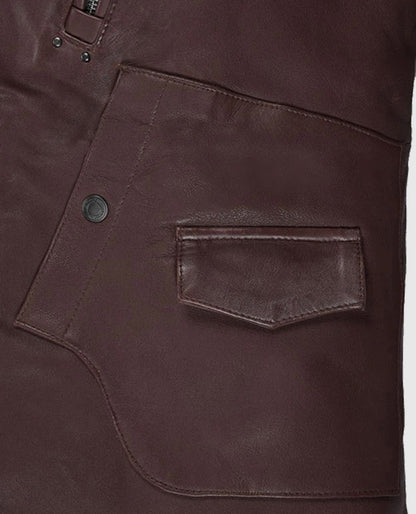 Men's Rider Falcon Burgundy Leather Jacket