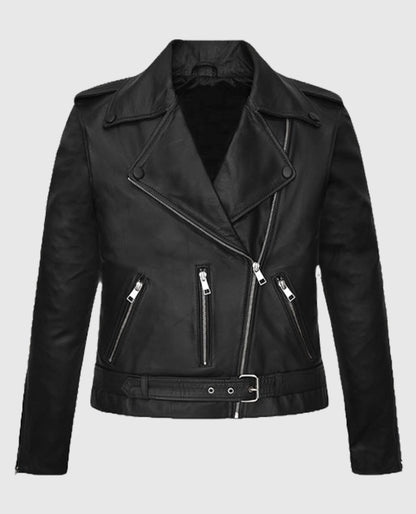 Bella Thorne Black Leather Jacket