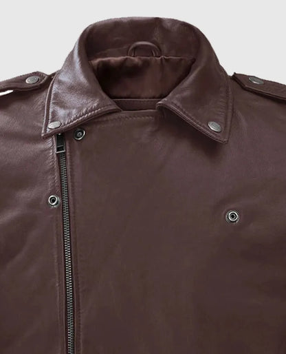 Men's Burgundy Rutland Riding Leather Jacket