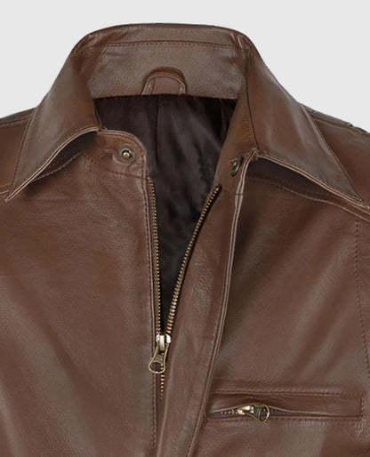 Men's Bomber Hunter Leather Jacket