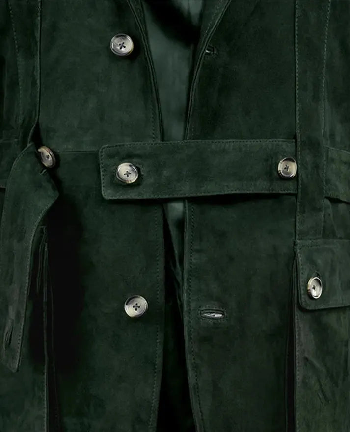 Men's Suede Safari Forest Leather Blazer