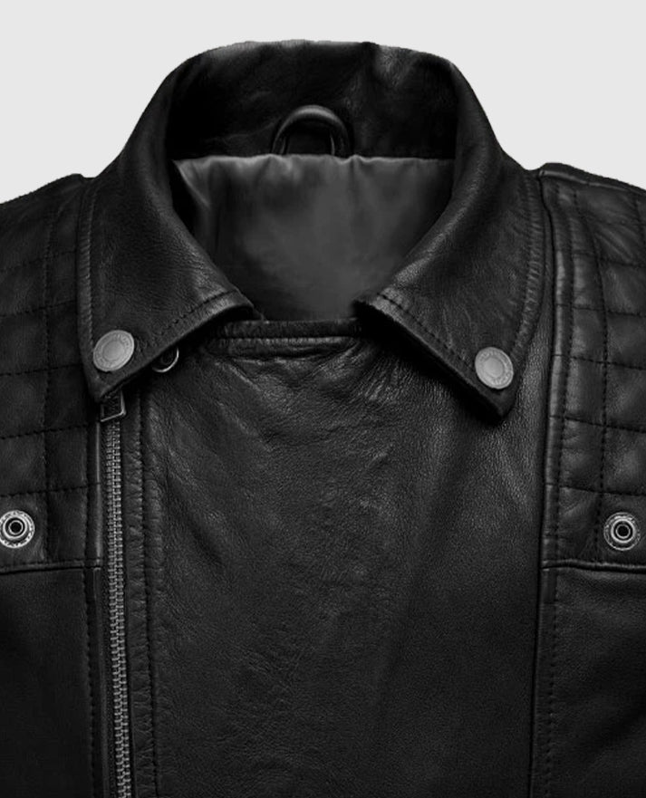 Men's Black Biker Ironwood Leather Jacket