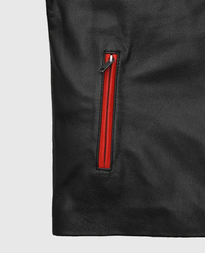 Men's Rocker Striped Leather Jacket