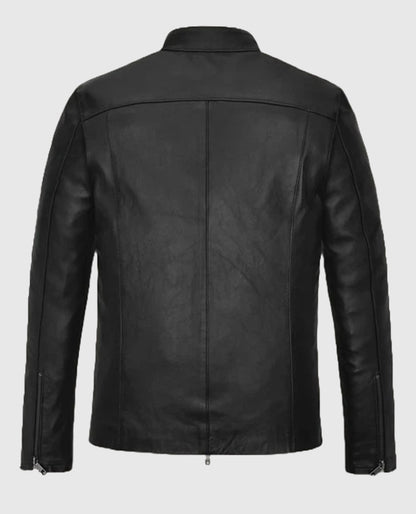 Matt Damon Black Leather Jacket