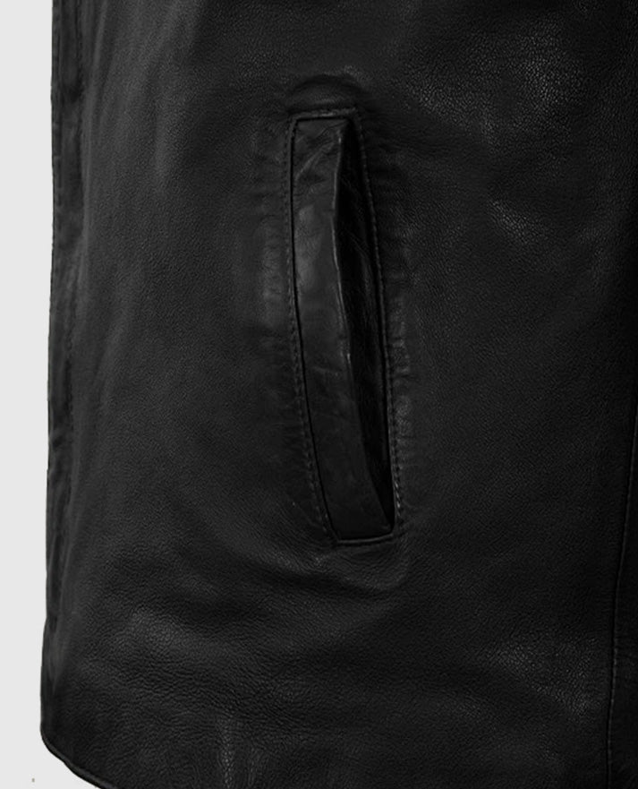 Men's Biker Black Motorad Leather Jacket