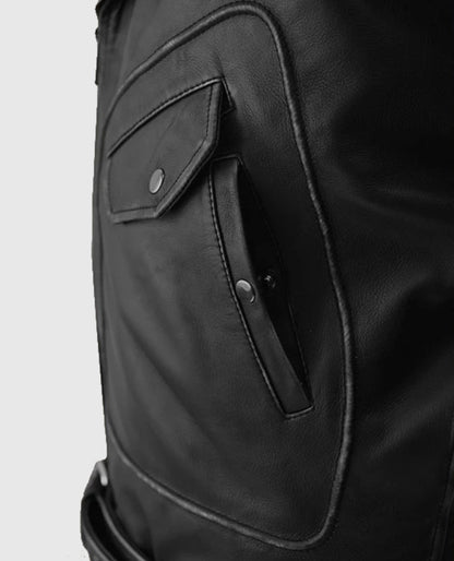 Men's Biker Street Style Leather Jacket