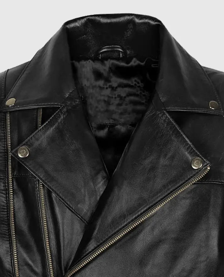 Men's Black Biker Leather Jacket