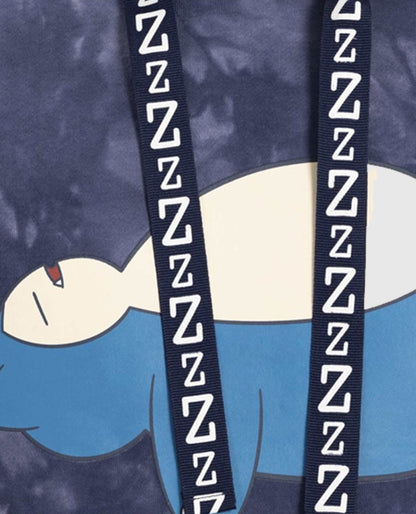 Snorlax Blue Mineral-Wash Pullover Hoodie