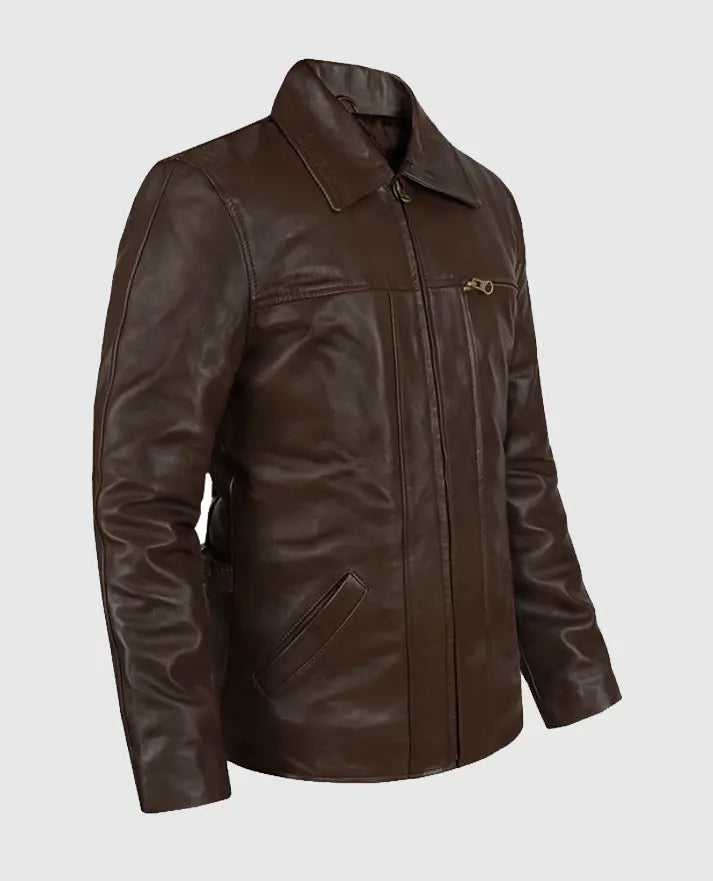 Leonardo DiCaprio Inception Brown Leather Jacket