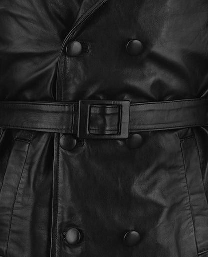 Men's 1970’s Leather Vintage Trench Coat