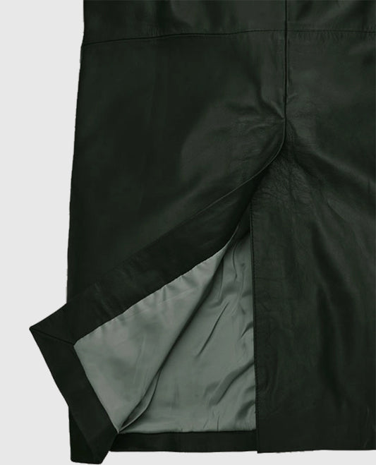 Women's Leather Chelsea Long Coat