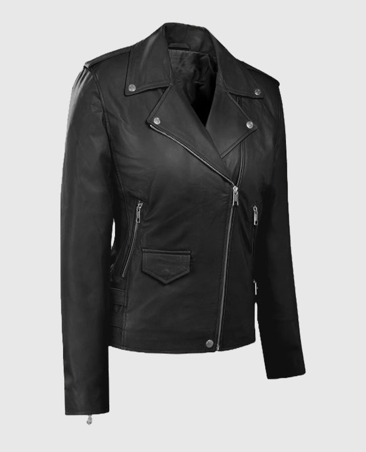 Lucy Hale Biker Leather Jacket