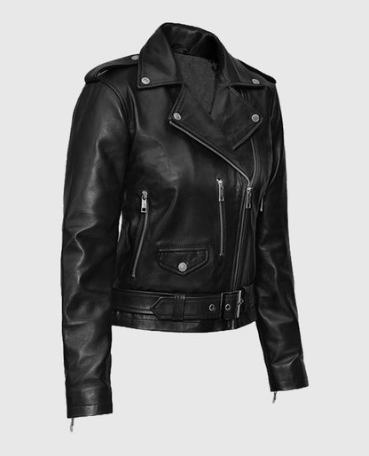 Lucy Hale Biker Leather Jacket