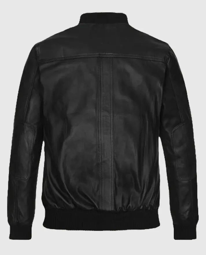 Ryan Reynolds Leather Jacket in Black