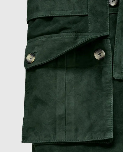 Men's Suede Safari Forest Leather Blazer