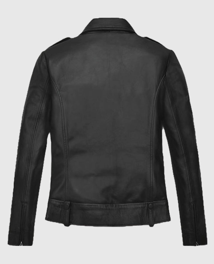 Hailey Baldwin Bieber Black Leather Jacket