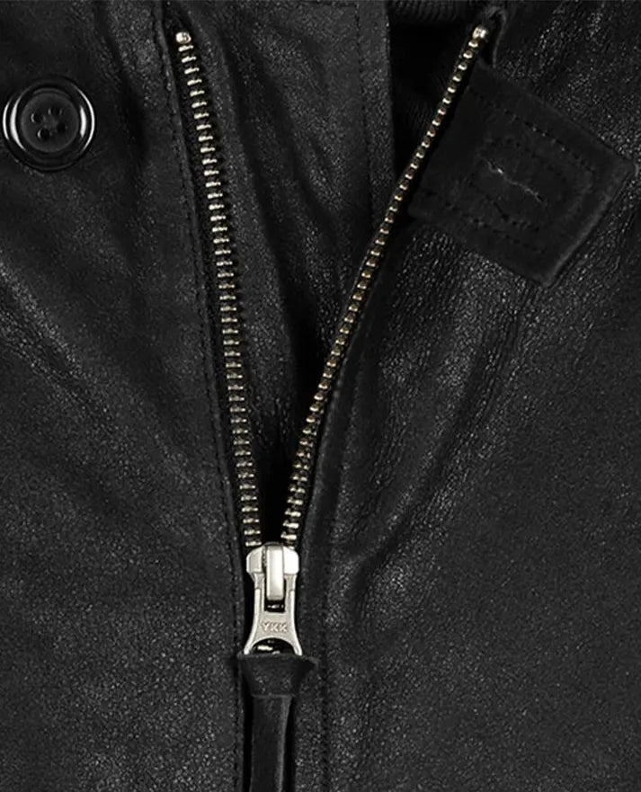 Men's Black Motorcycle leather Jacket