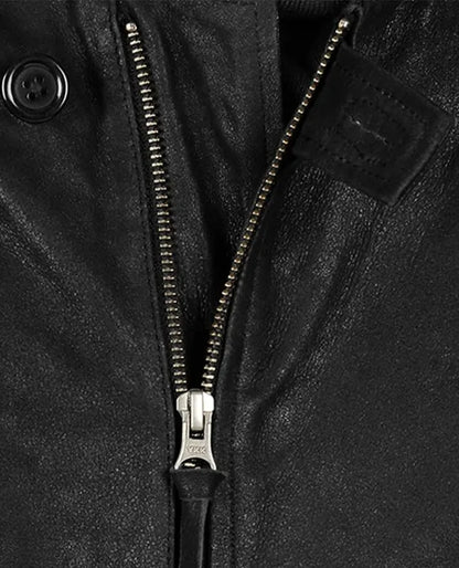 Men's Black Motorcycle leather Jacket
