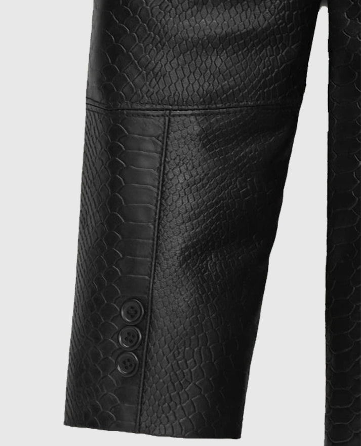 Men's Python Catwalk Black Leather Blazer